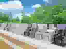 旭翠苑に並ぶ洋型墓石
