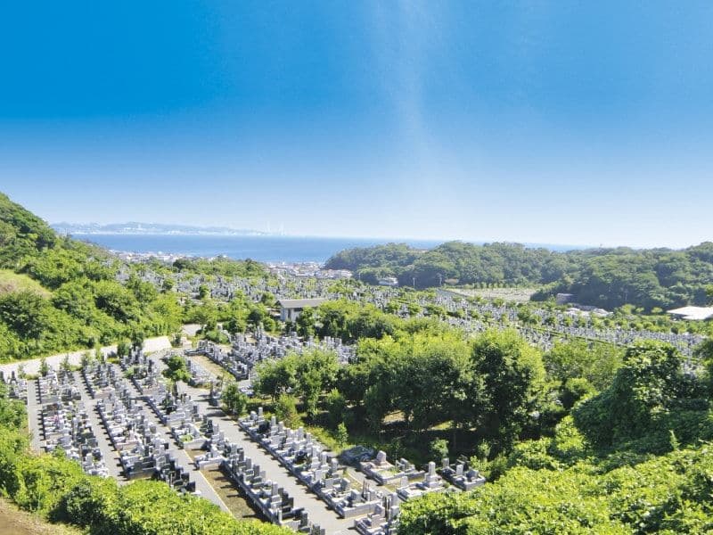三浦霊園の墓地全景