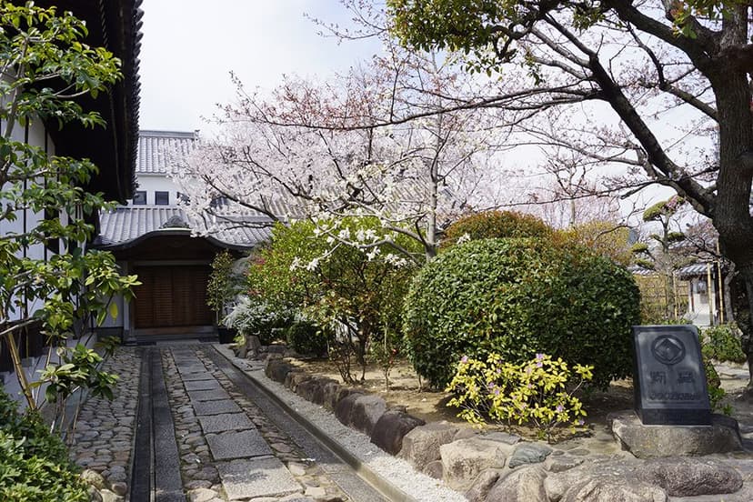 銀山寺墓地　手入れの行き届いた植栽